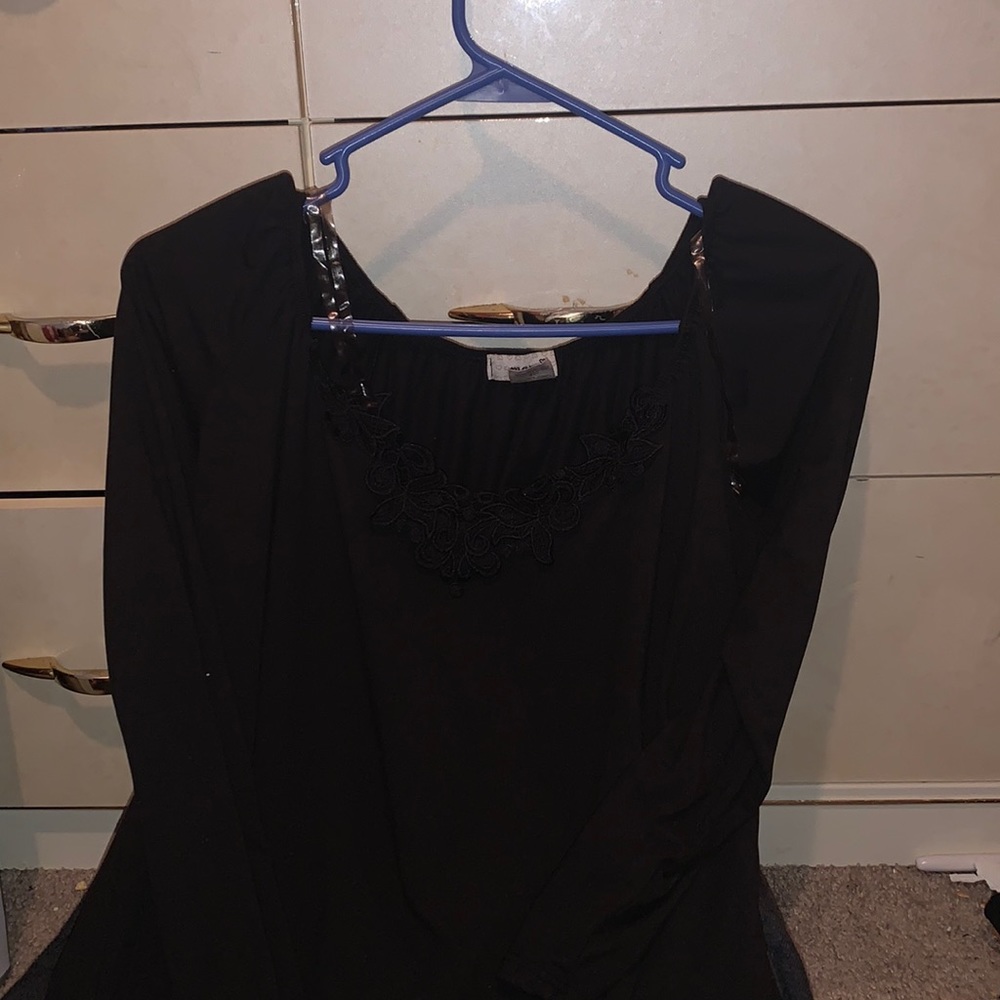 Black one piece long sleeve